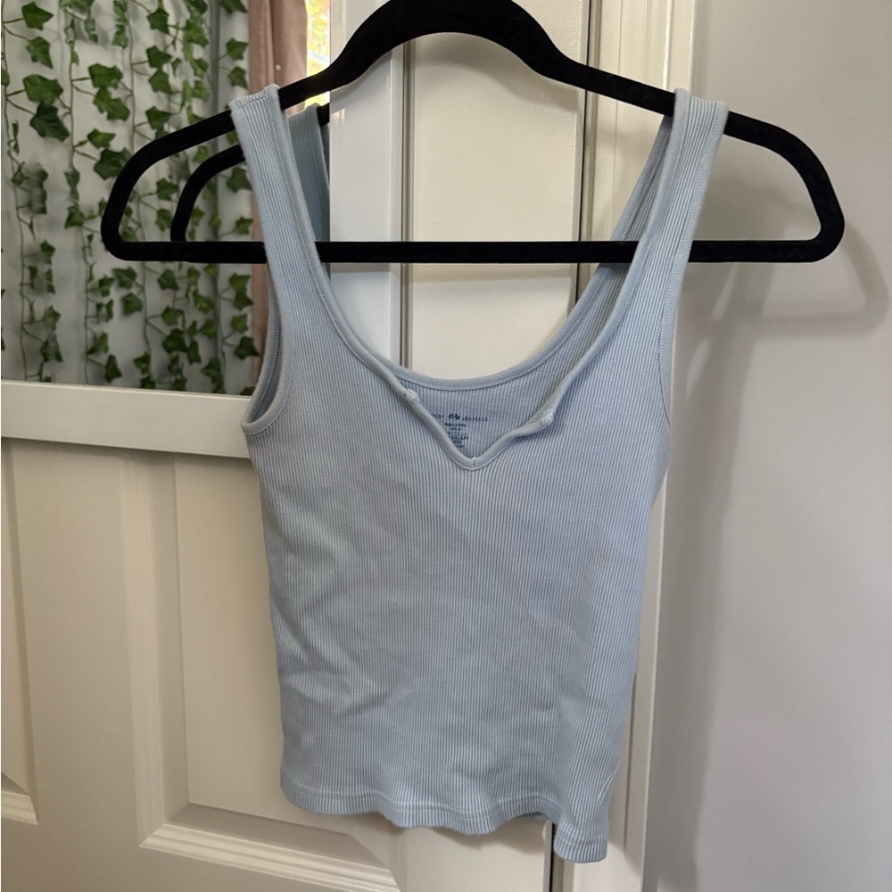 Brandy Melville Baby Blue VNotch Tank